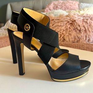 Michael Kors Black and Gold heels